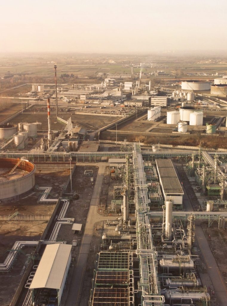 metallurgical industry seen from a drone